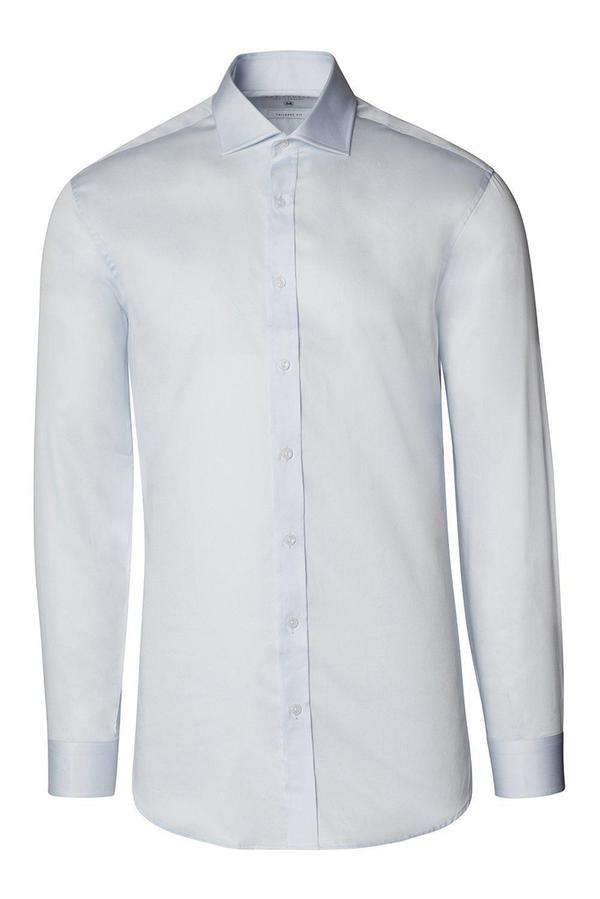 Spread Collar Dress Shirt- Light Blue