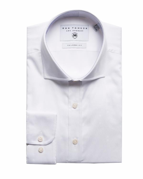 Spread Collar Dress Shirt- White Spread Collar Dress Shirt- White