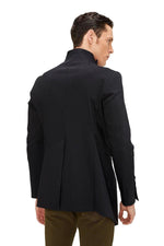 Asymmetric Zip Jacket- Black