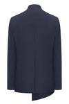 Asymmetric Zip Jacket - Navy