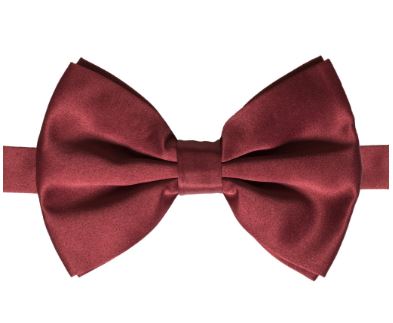 Satin Bowtie- Burgundy