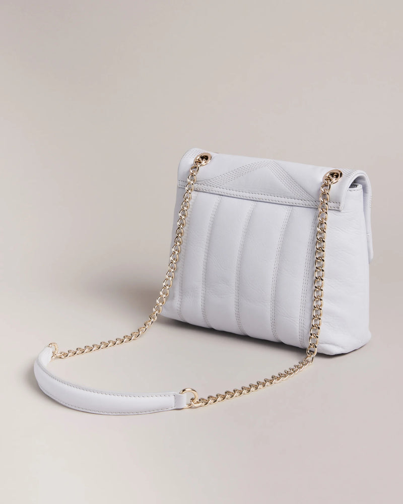chanel small white flap bag
