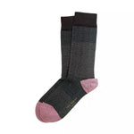 Faded Stripe Polka Cotton Socks - Black