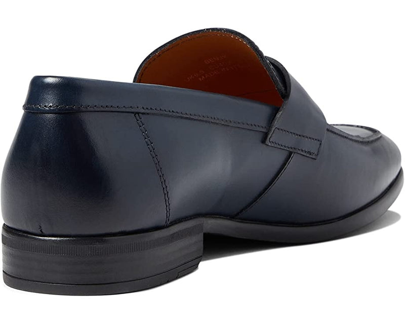 Classic Leather Loafers - Navy
