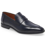 Classic Leather Loafers - Navy