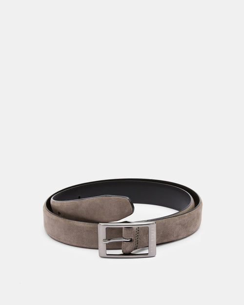 Nubuck Center Bar Belt- Grey