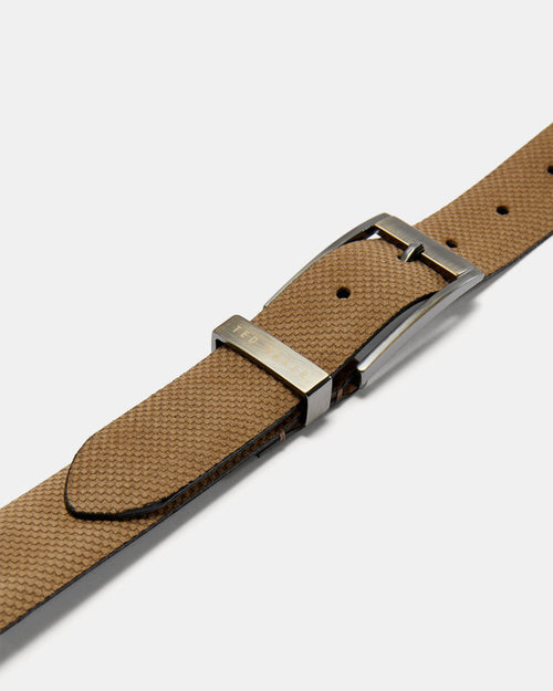 Carbon Fibre Suede Belt - Taupe