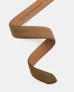 Carbon Fibre Suede Belt - Taupe