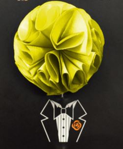 Yellow Piped Flower Lapel Pin