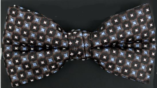 Geometric Banded Bow Tie - Black