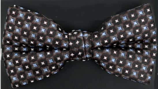 Geometric Banded Bow Tie - Black