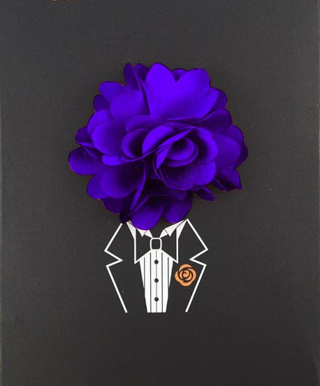 Floral Lapel Pin- Purple