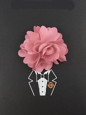 Floral Lapel Pin - Coral