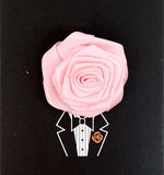 Solid Floral Lapel Pin- Pink
