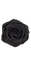 Solid Floral Lapel Pin- Black