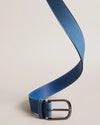 Smooth Leather Belt - Blue