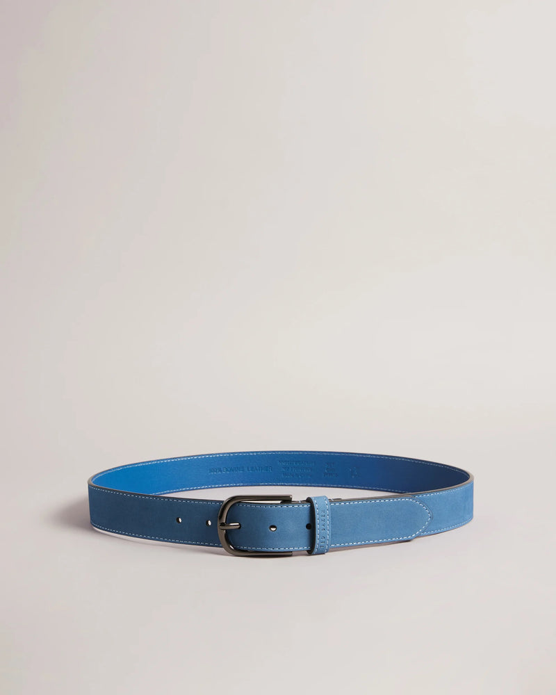 Smooth Leather Belt - Blue