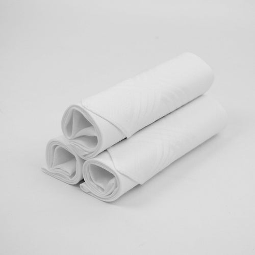 Boxed Solid Cotton Handkerchiefs Set Of 3- White
