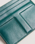 T Leather Cardholder - Dark Green