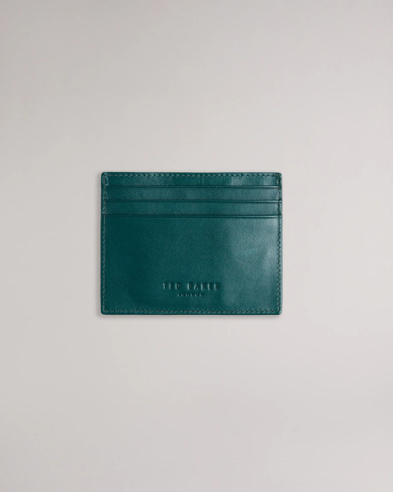 T Leather Cardholder - Dark Green