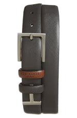 Leather Loop Belt- Charcoal