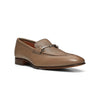 Calf Leather Loafer w Metal Buckle - Taupe