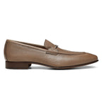 Calf Leather Loafer w Metal Buckle - Taupe