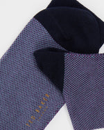 Textured Cotton Socks - Purple
