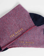 Textured Cotton Socks - Red