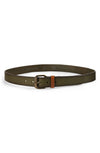 Antiqued Hardware Leather Belt - Olive