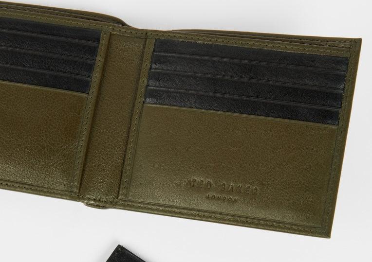 Leather Bifold Wallet - Khaki