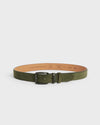 Suede Leather Belt - Olive