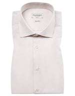 Slim Fit | Solid Textured Long Sleeve Shirt - Beige