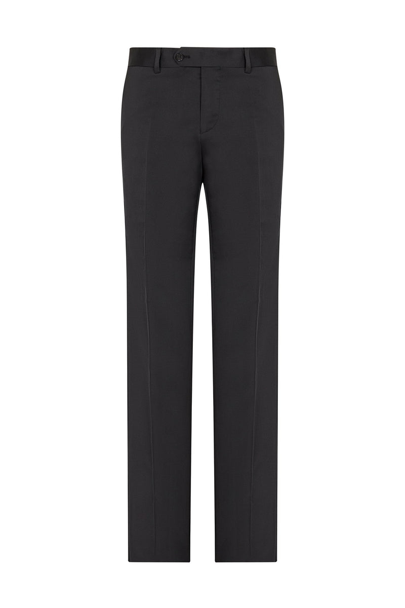 Solid Tuxedo Dress Pants- Black