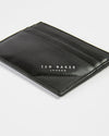 Embossed Leather Cardholder - Black