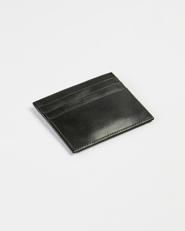 Embossed Leather Cardholder - Black
