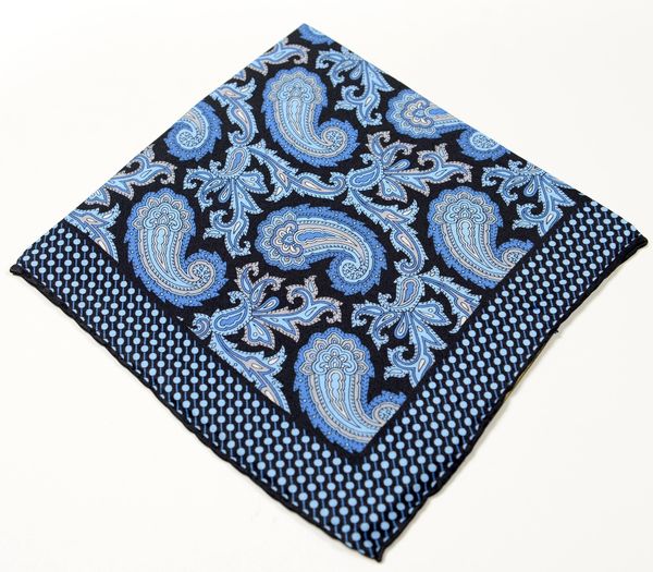 Silk Pocket Square - Blue