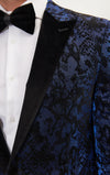 Flocked Velvet Peak Tuxedo - Blue