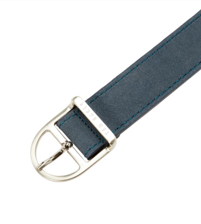 Stitch Leather Belt - Blue