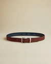 Suede Leather Belt- Dark Red