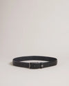 Mixed Texture Leather Belt - Black