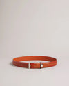 Mixed Texture Leather Belt - Tan