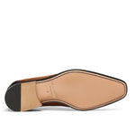 Burnished Leather Cap-Toe Oxfords - Cognac