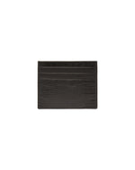 Lizard Embossed Leather Cardholder - Black