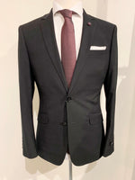 Slim Fit | Performance Tonal Plaid Suit- Black