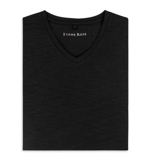 Performance V-Neck T-Shirt- Black