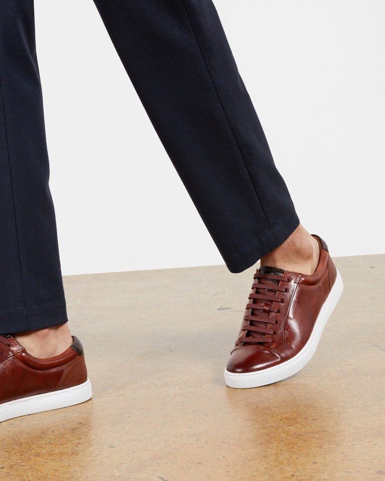 Leather Sneakers - Light Brown