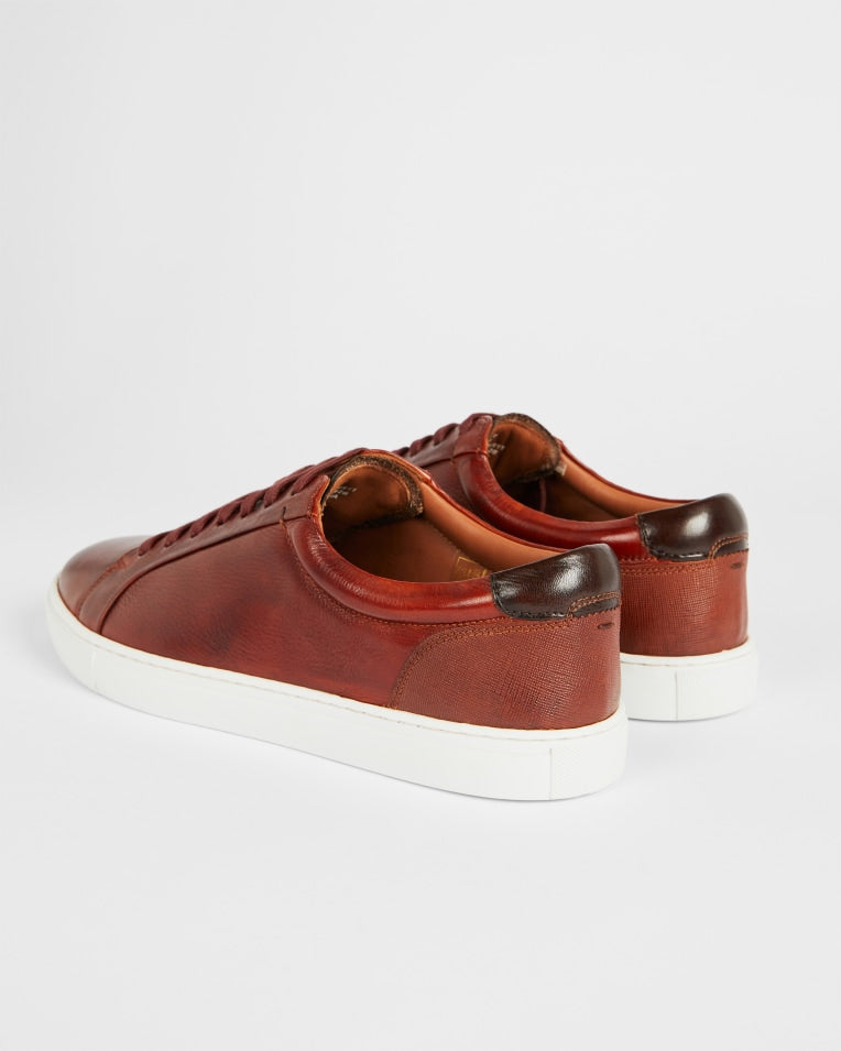 Leather Sneakers - Light Brown