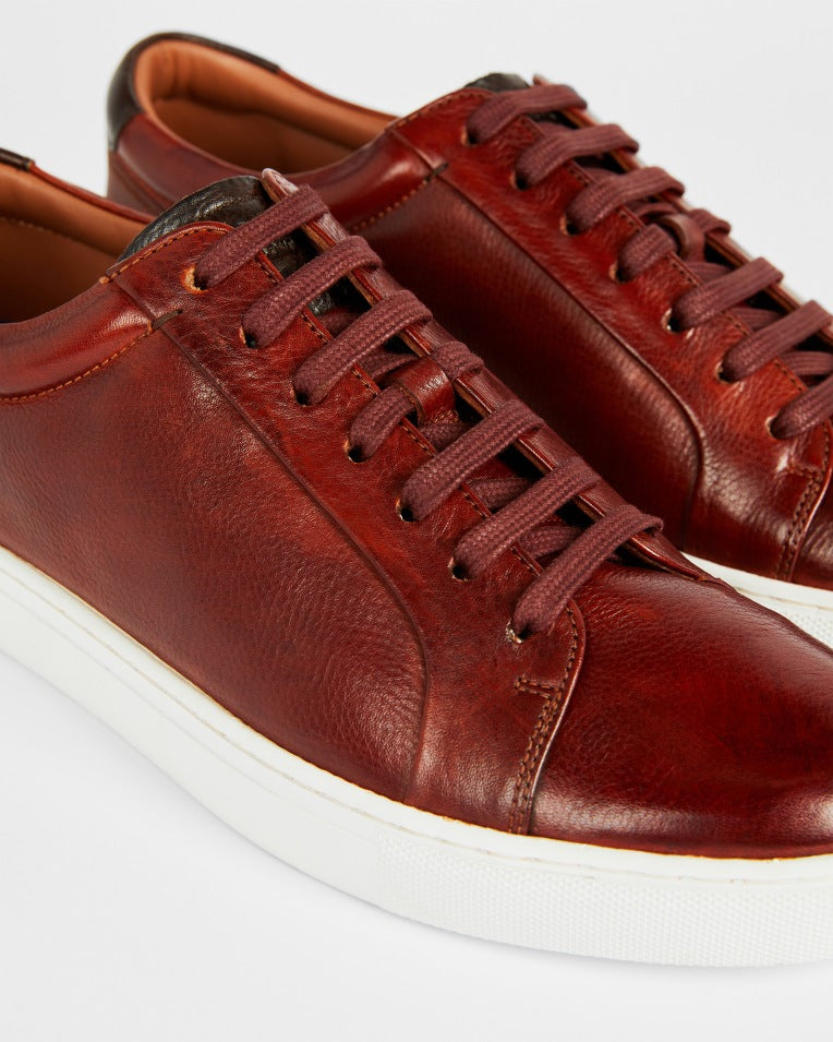 Leather Sneakers - Light Brown