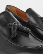 Tassel Leather Loafer- Black